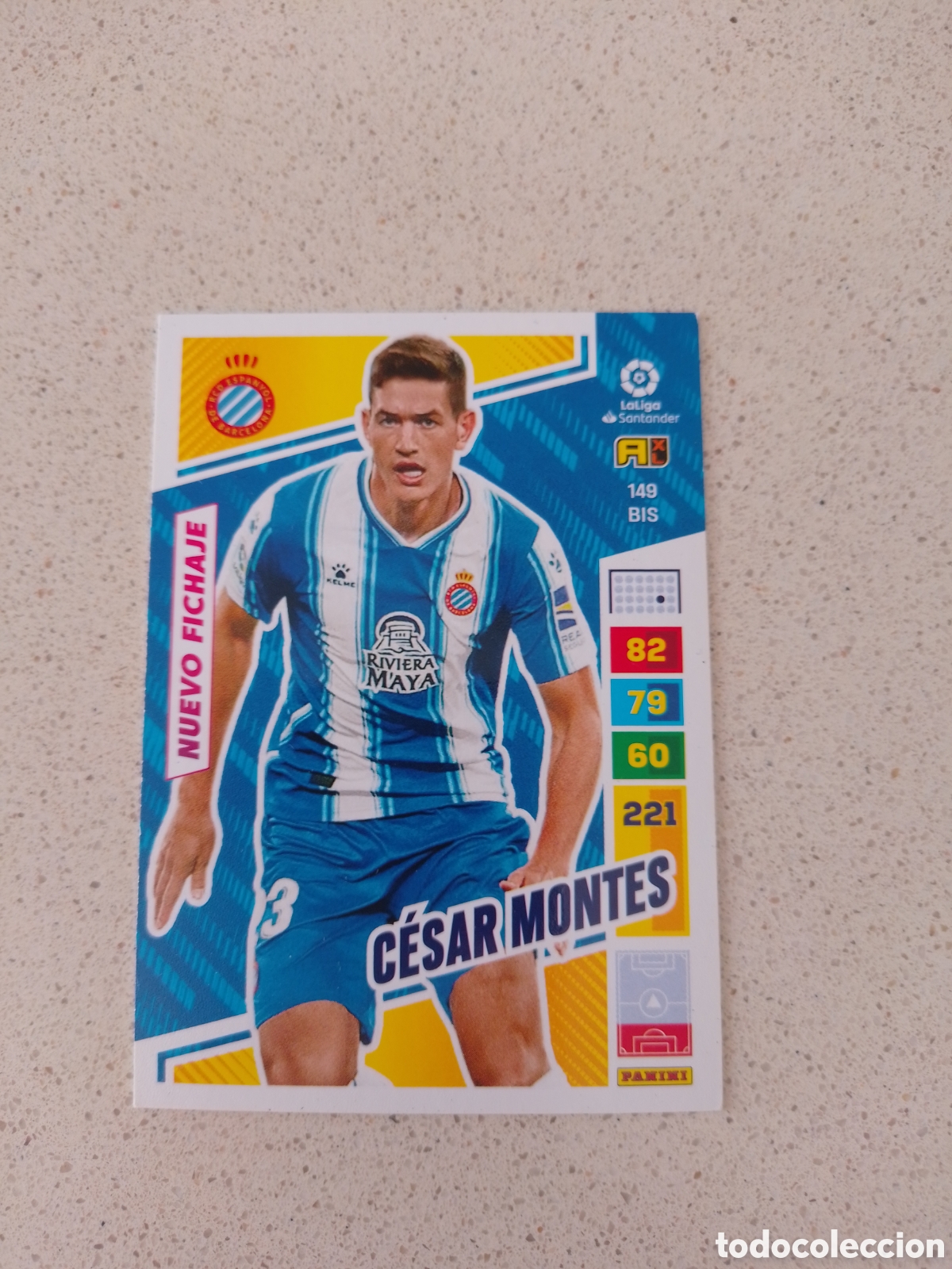Cromos de F&uacute;tbol: CARTA 149 BIS NUEVO FICHAJE C&Eacute;SAR MONTES ESPANYOL. ADRENALYN XL 22/23.