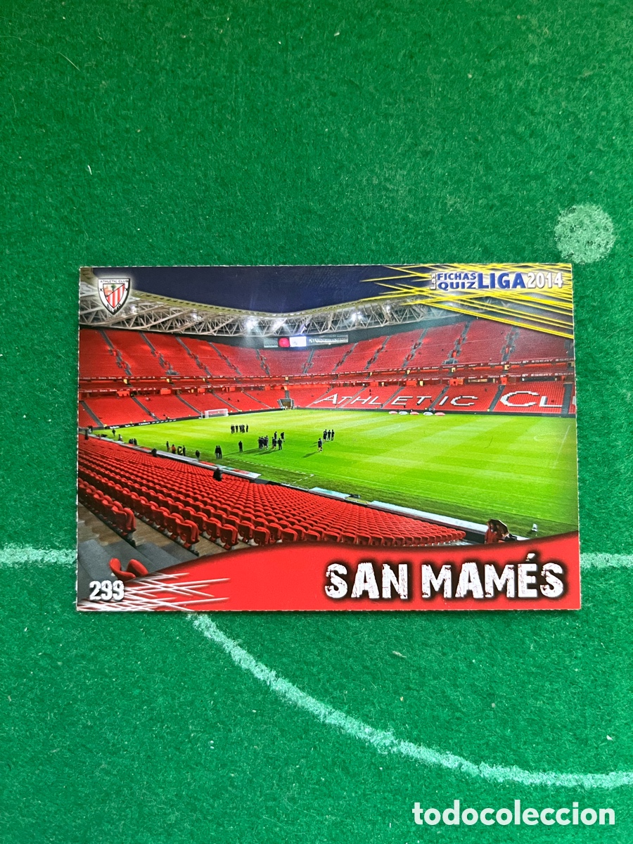 Cromos de F&uacute;tbol: 299 SAN MAMES ATHLETIC DE BILBAO LAS FICHAS DE LA LIGA 2013 2014 MUNDICROMO ESTADIO