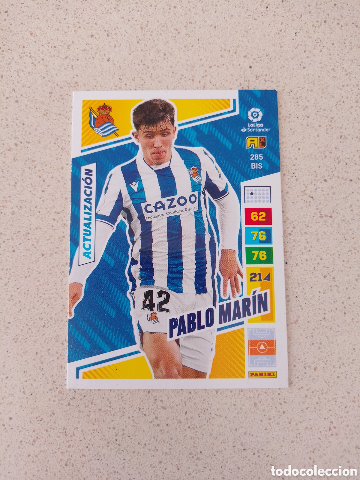 Cromos de F&uacute;tbol: CARTA 285 BIS ACTUALIZACI&Oacute;N PABLO MAR&Iacute;N REAL SOCIEDAD. ADRENALYN XL 22/23.