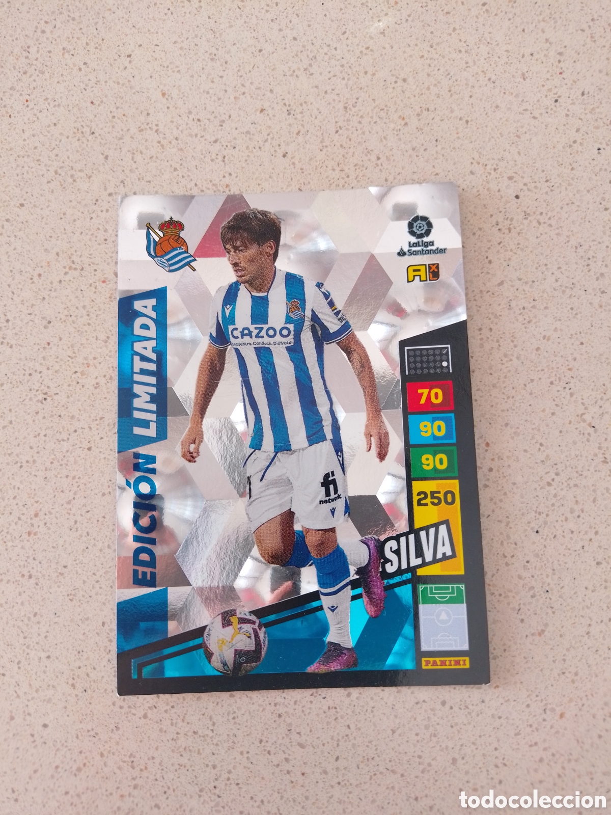 Cromos de F&uacute;tbol: CARTA EDICI&Oacute;N LIMITADA SILVA REAL SOCIEDAD. ADRENALYN XL 22/23.