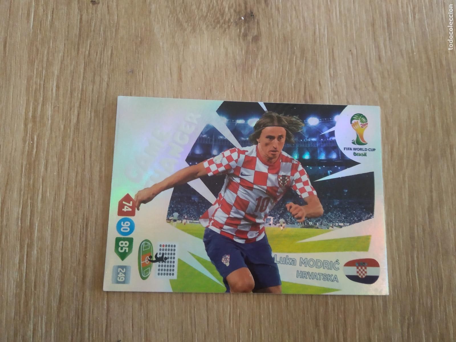 Cromos de F&uacute;tbol: MODRIC CROACIA GAME CHANGER CROMO FUTBOL PANINI ADRENALYN 2014 WORLD CUP COPA DEL MUNDO
