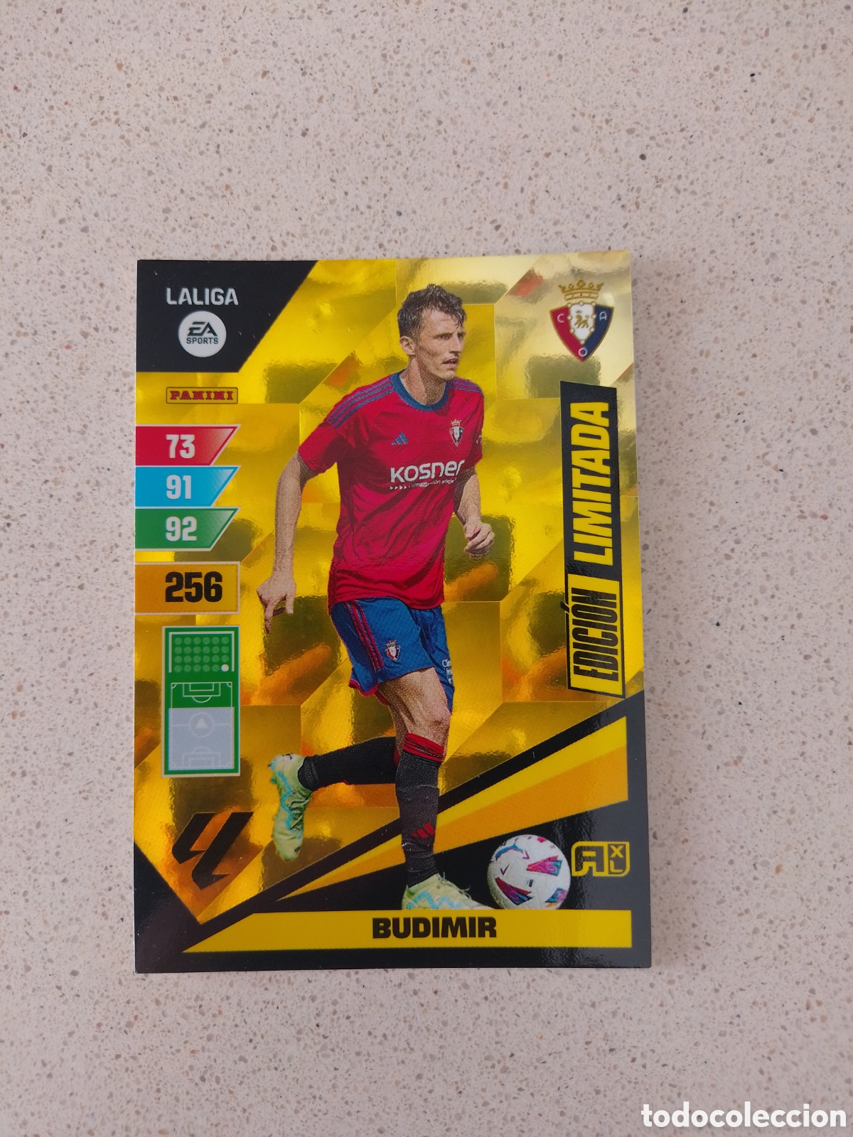 Cromos de F&uacute;tbol: CARTA EDICI&Oacute;N LIMITADA BUDIMIR OSASUNA. ADRENALYN XL 23/24.