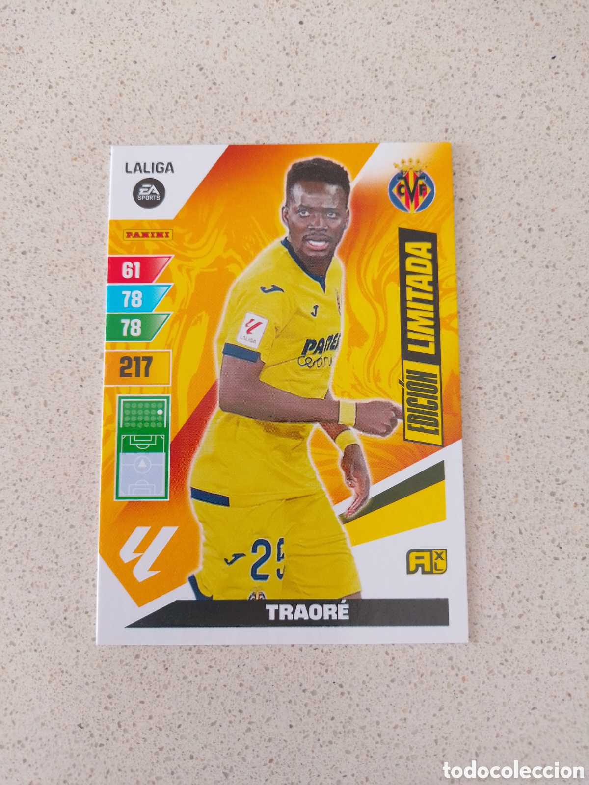 Football Stickers: CARTA EDICI&Oacute;N LIMITADA TRAOR&Eacute; VILLARREAL. ADRENALYN XL 23/24.