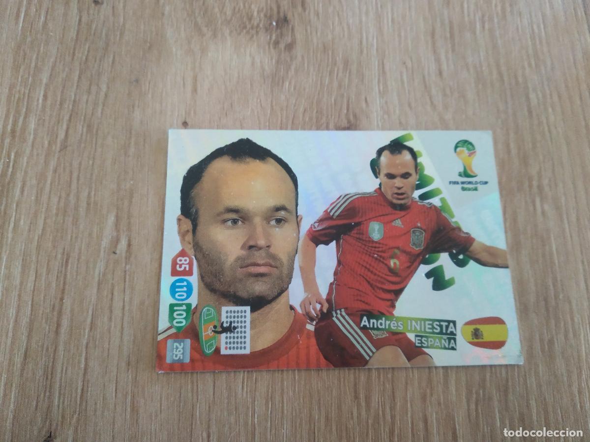Cromos de F&uacute;tbol: INIESTA ESPA&Ntilde;A EDICION LIMITADA CROMO FUTBOL PANINI ADRENALYN 2014 WORLD CUP COPA DEL MUNDO