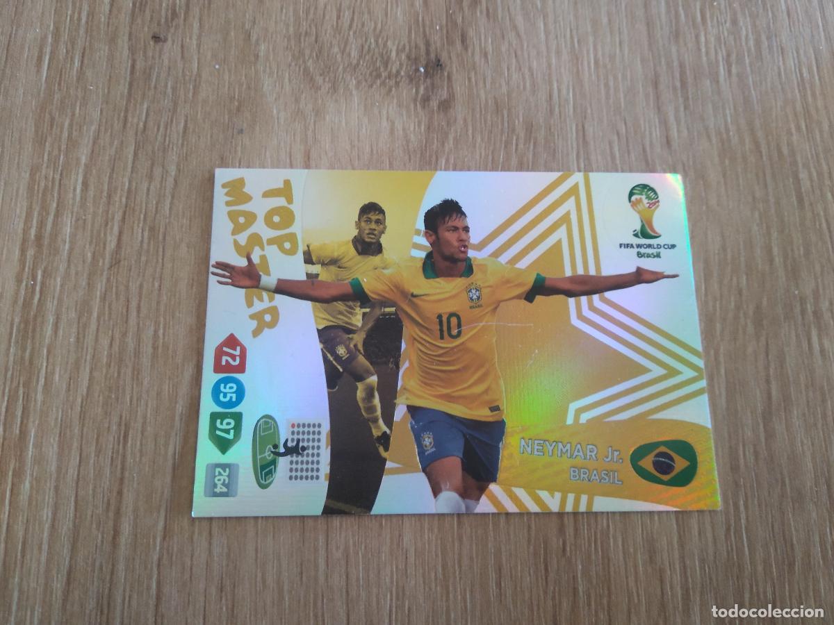 Fu&szlig;ball-Sticker: NEYMAR ROOKIE BRASIL TOP MASTER CROMO FUTBOL PANINI ADRENALYN 2014 WORLD CUP COPA DEL MUNDO