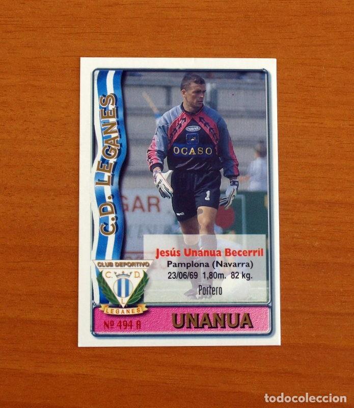 Fu&szlig;ball-Sticker: Legan&eacute;s -N&ordm; 494 A-B Unanua-Mesas -2&ordf; Divisi&oacute;n-Mundicromo Las Fichas de la Liga 1996-1997-96-97