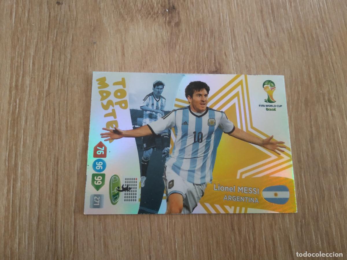 Cromos de F&uacute;tbol: MESSI ARGENTINA TOP MASTER CROMO FUTBOL PANINI ADRENALYN 2014 WORLD CUP COPA DEL MUNDO
