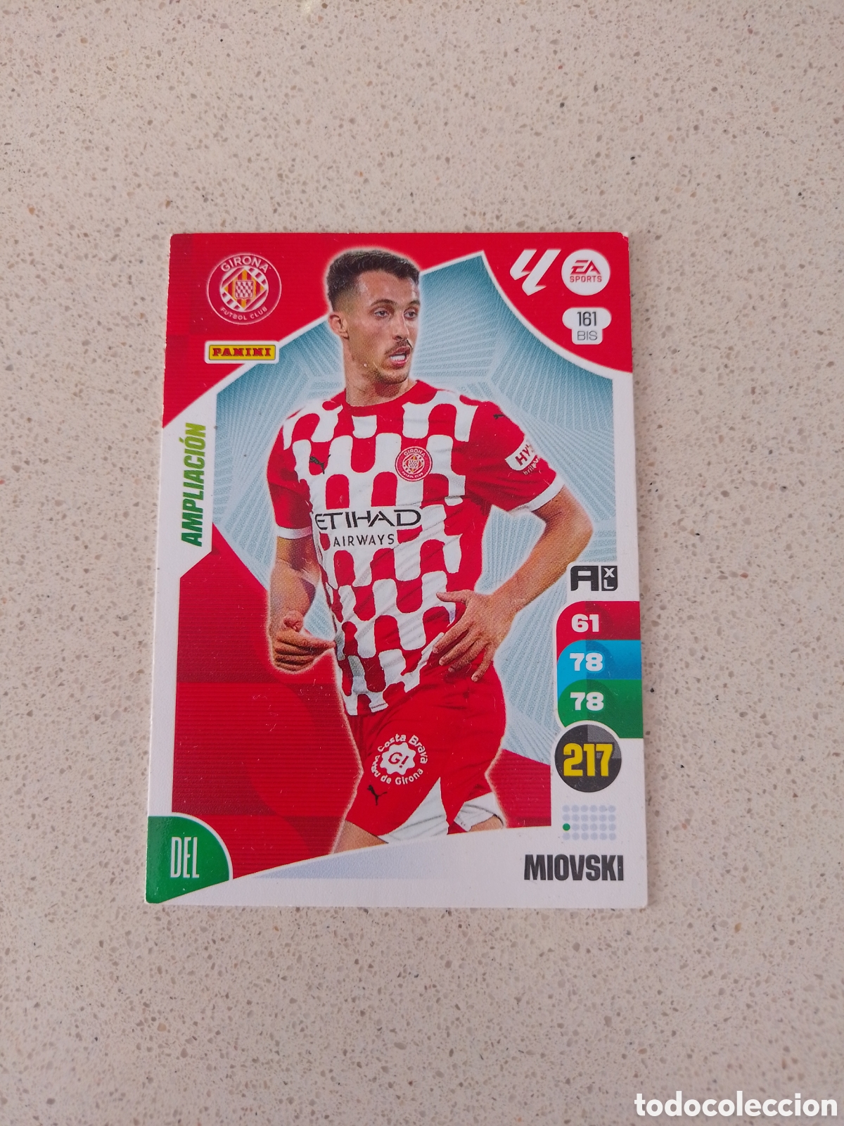 Cromos de Futebol: CARTA 161 BIS AMPLIACI&Oacute;N MIOVSKI GIRONA. ADRENALYN XL 24/25.