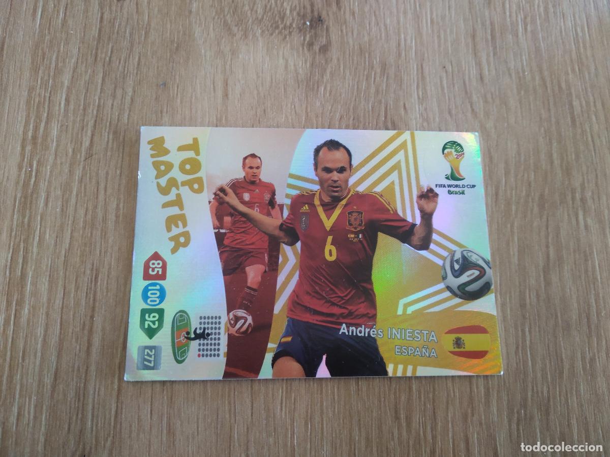 Cromos de F&uacute;tbol: INIESTA ESPA&Ntilde;A TOP MASTER CROMO FUTBOL PANINI ADRENALYN 2014 WORLD CUP COPA DEL MUNDO