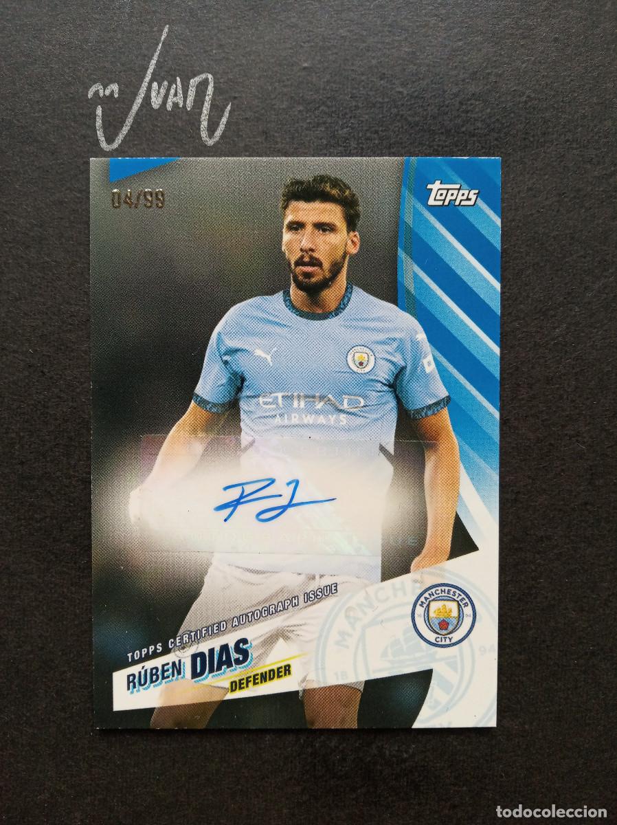 Cromos de F&uacute;tbol: AUTOGRAFO AUTO CARD #/99 RUBEN DIAS MANCHESTER CITY ⚽ TOPPS &reg; BLUE MOON 2024 2025 24 25 NUEVO