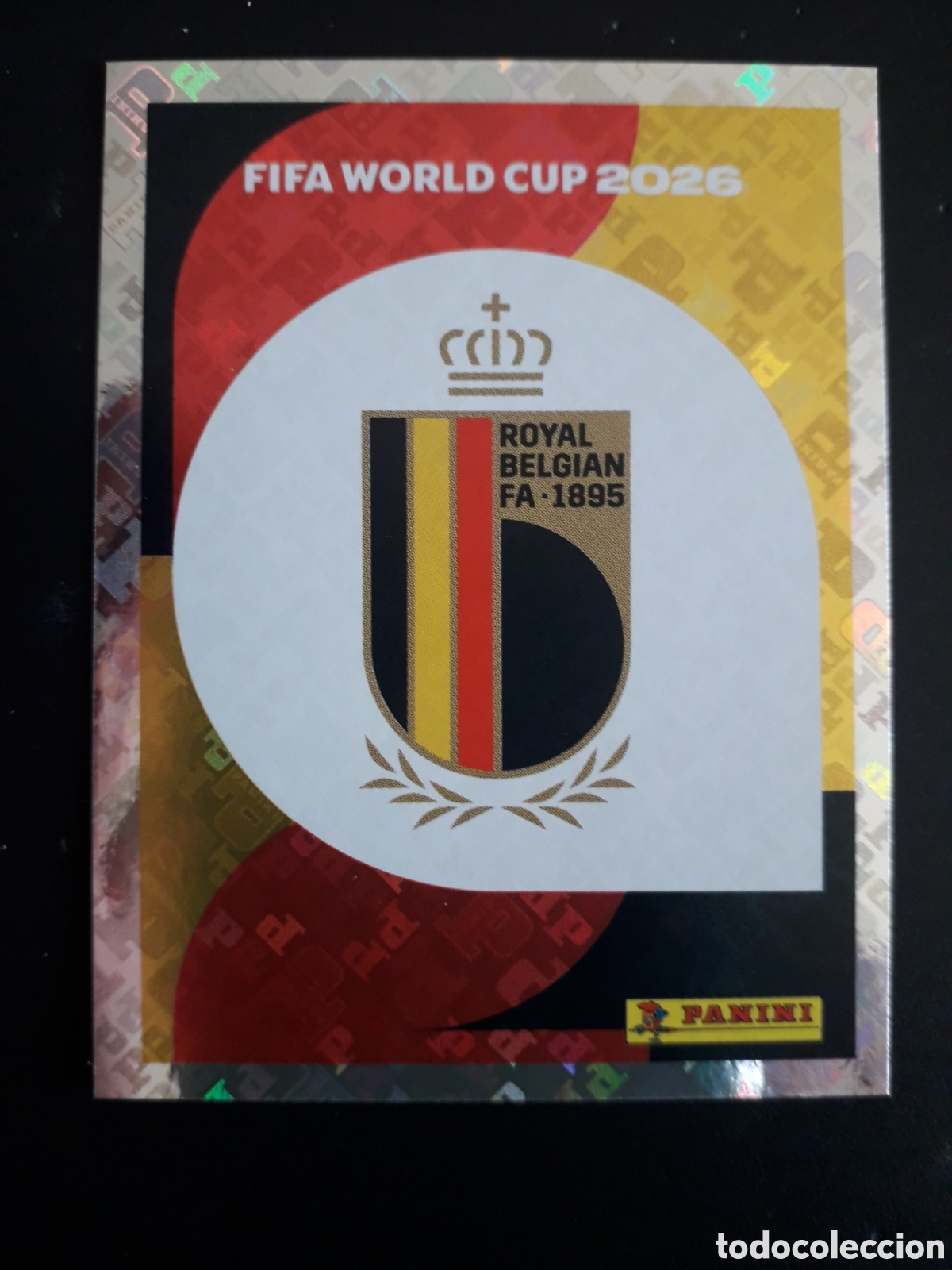 Cromos de F&uacute;tbol: ESCUDO B&Eacute;LGICA BEL 1 MUNDIAL F&Uacute;TBOL 2026 FIFA WORLD CUP PANINI SIN PEGAR PEDIDO M&Iacute;NIMO 3&euro;