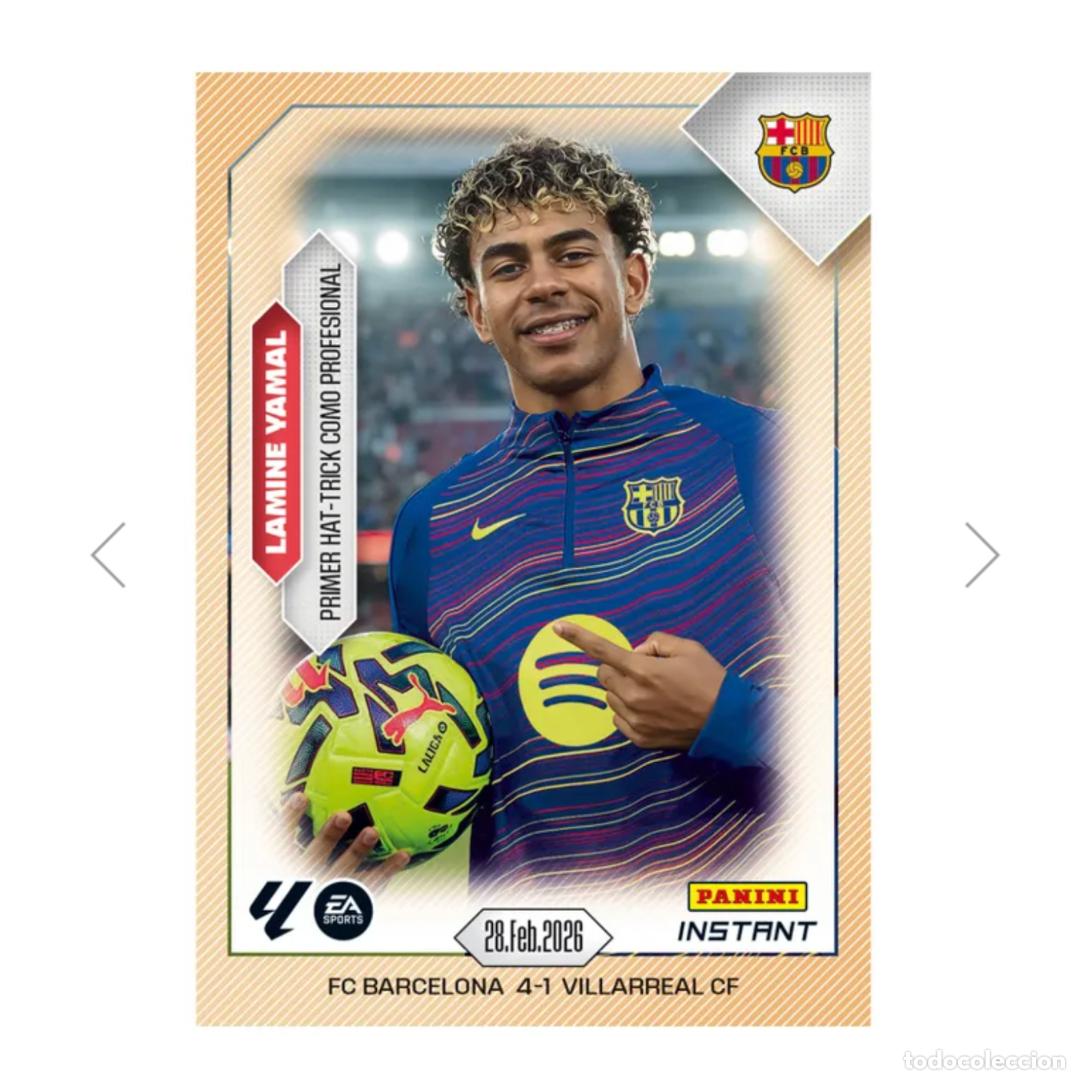 Cromos de F&uacute;tbol: PANINI INSTANT &ndash; CARD LALIGA EA SPORTS 2025-26 #1 &ndash; LAMINE YAMAL HATTRICK