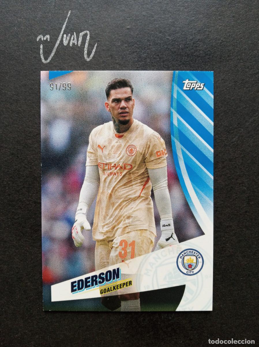 Cromos de F&uacute;tbol: NUMERADA A #/99 EDERSON MANCHESTER CITY BRASIL ⚽ TOPPS &reg; BLUE MOON 2024 2025 24 25 NUEVO