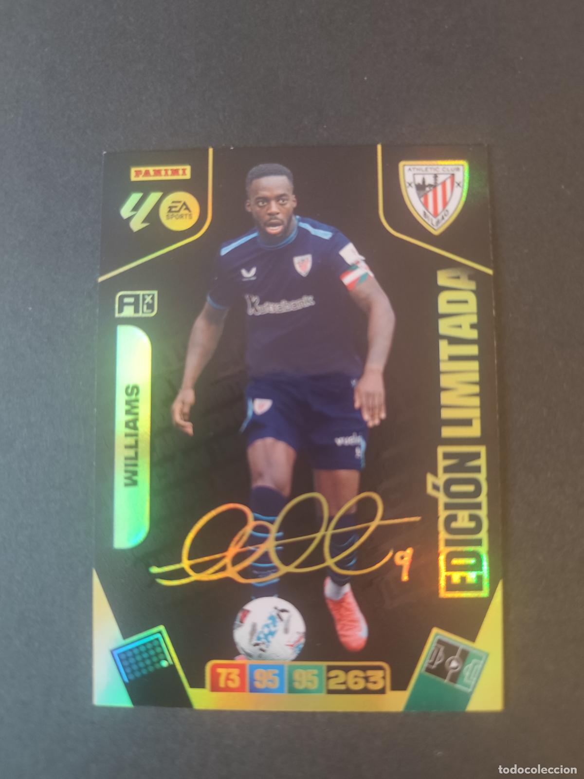 Cromos de F&uacute;tbol: I&Ntilde;AKI WILLIAMS ATHLETIC BILBAO SOBRE PREMIUM EDICI&Oacute;N LIMITADA FIRMADA ADRENALYN 2025 2026 25 26