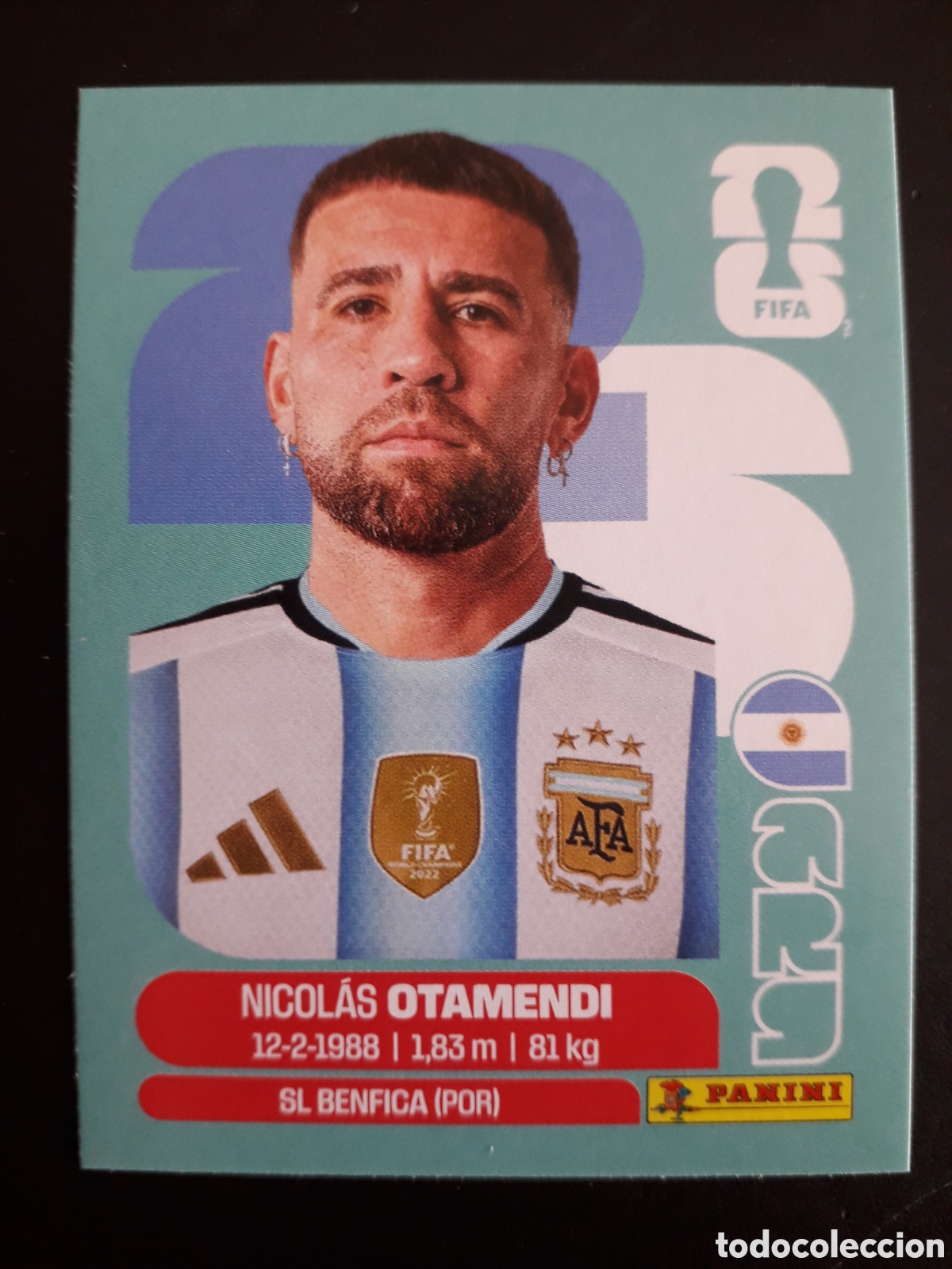 Fu&szlig;ball-Sticker: OTAMENDI ARGENTINA ARG 9 MUNDIAL F&Uacute;TBOL 2026 FIFA WORLD CUP PANINI SIN PEGAR PEDIDO M&Iacute;NIMO 3&euro;