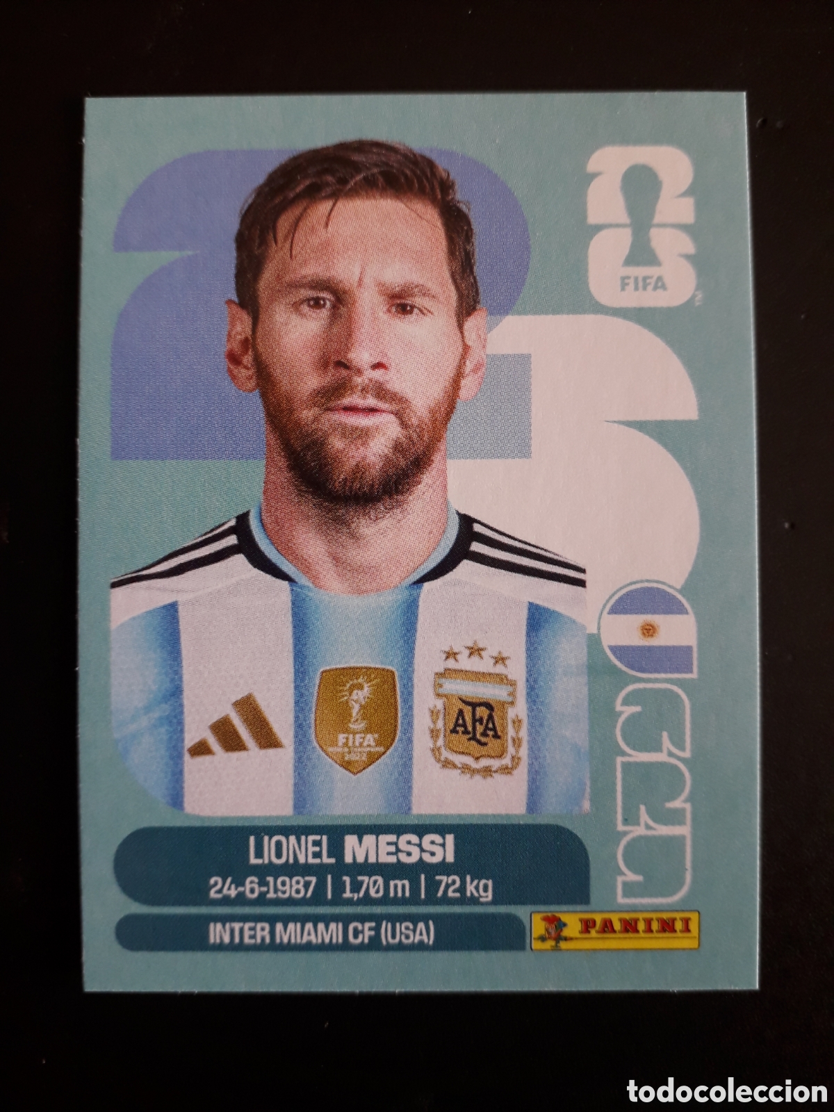 Fu&szlig;ball-Sticker: LIONEL MESSI ARGENTINA ARG 17 MUNDIAL F&Uacute;TBOL 2026 FIFA WORLD CUP PANINI SIN PEGAR PEDIDO M&Iacute;NIMO 3&euro;