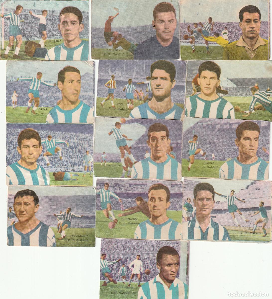 Football Stickers: 7734- 13 CROMO LIGA DISGRA 62 63 M&Aacute;LAGA, C.F.