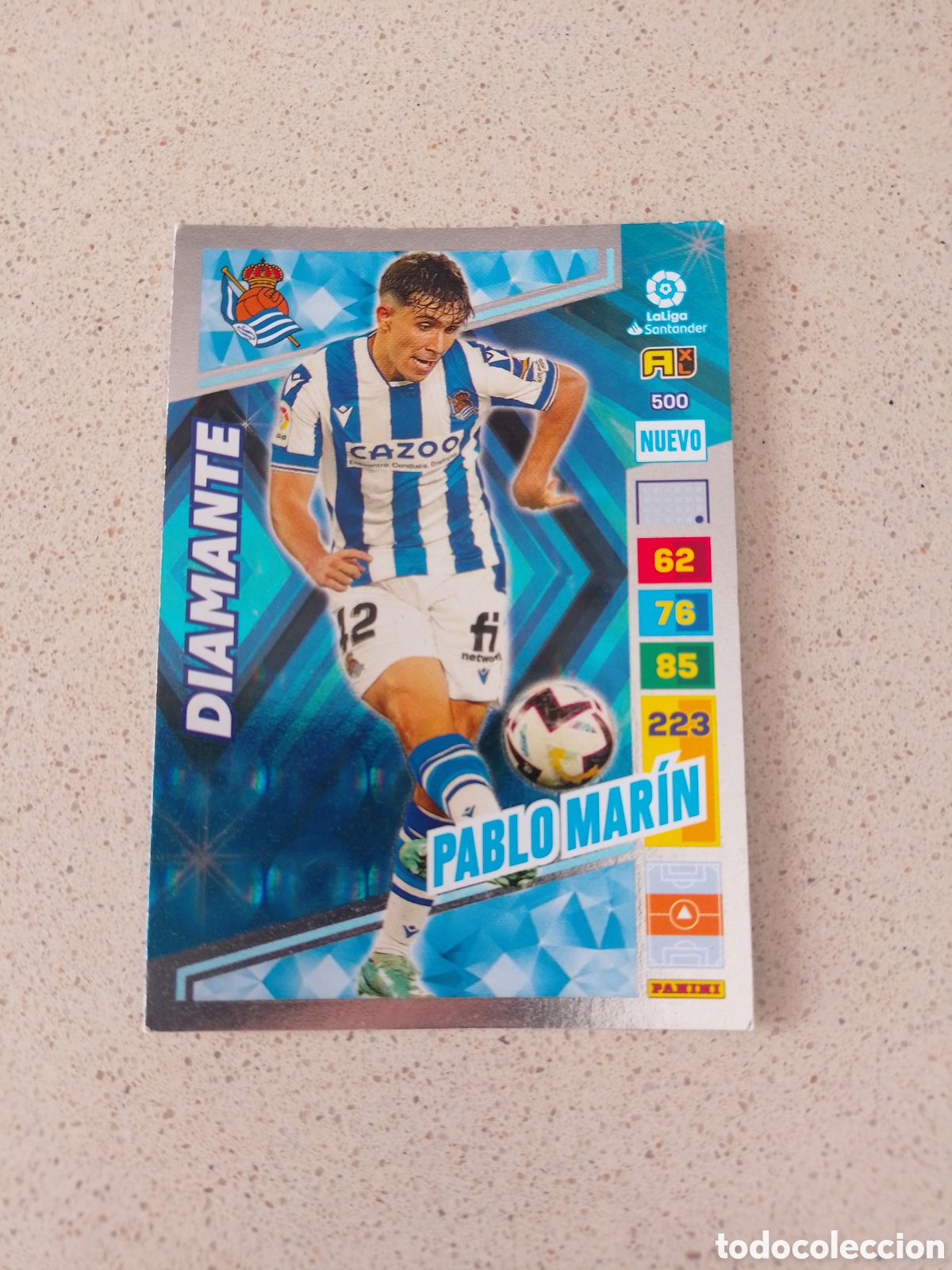 Cromos de F&uacute;tbol: CARTA 500 DIAMANTE PABLO MAR&Iacute;N REAL SOCIEDAD. ADRENALYN XL 22/23.