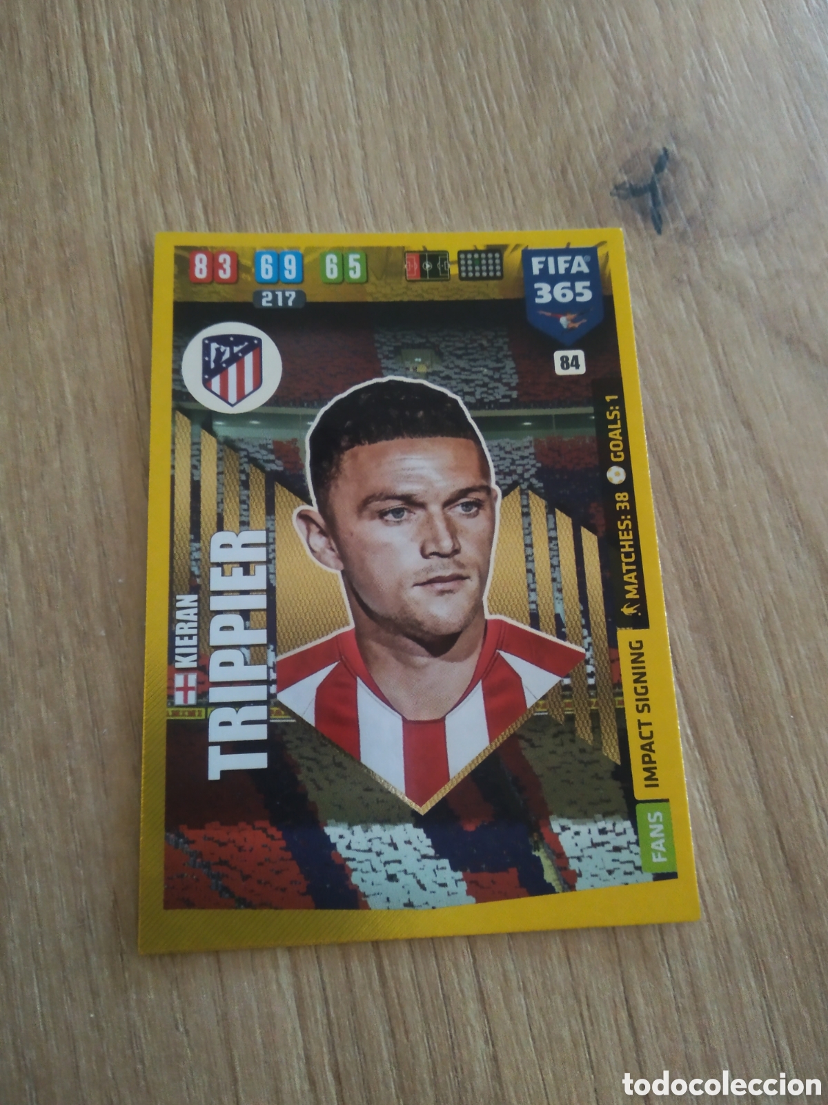 Cromos de F&uacute;tbol: 84 TRIPPIER ATLETICO DE MADRID CROMO TARJETA 19-20 ADRENALYN XL FIFA 365 PANINI 2019-2020