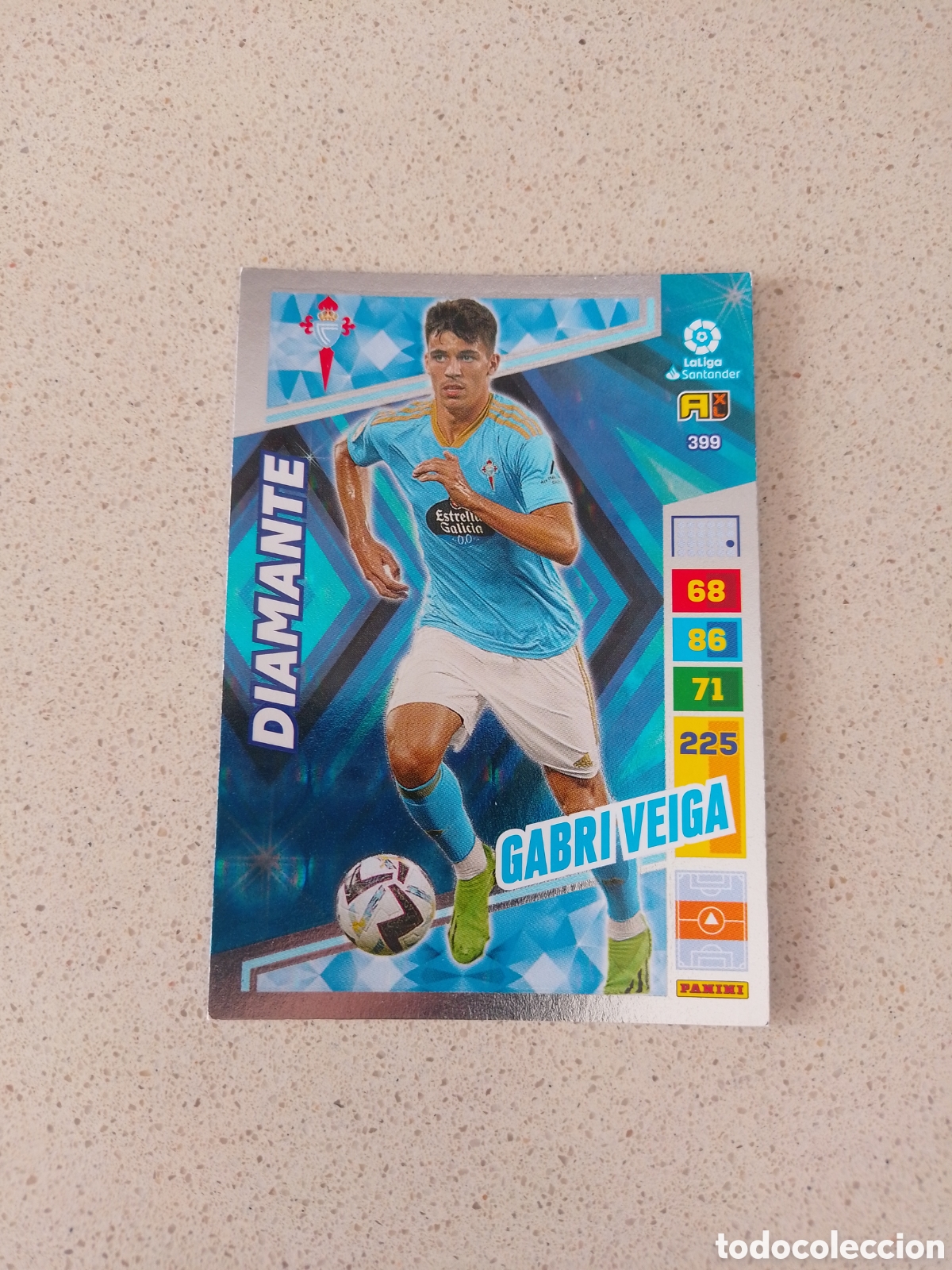 Cromos de F&uacute;tbol: CARTA 399 DIAMANTE GABRI VEIGA CELTA DE VIGO. ADRENALYN XL 22/23.