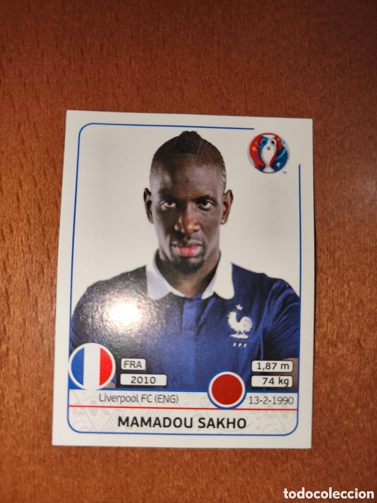 Cromos de F&uacute;tbol: Mamadou Sakho n&deg;24 UEFA Euro 2016 Francia