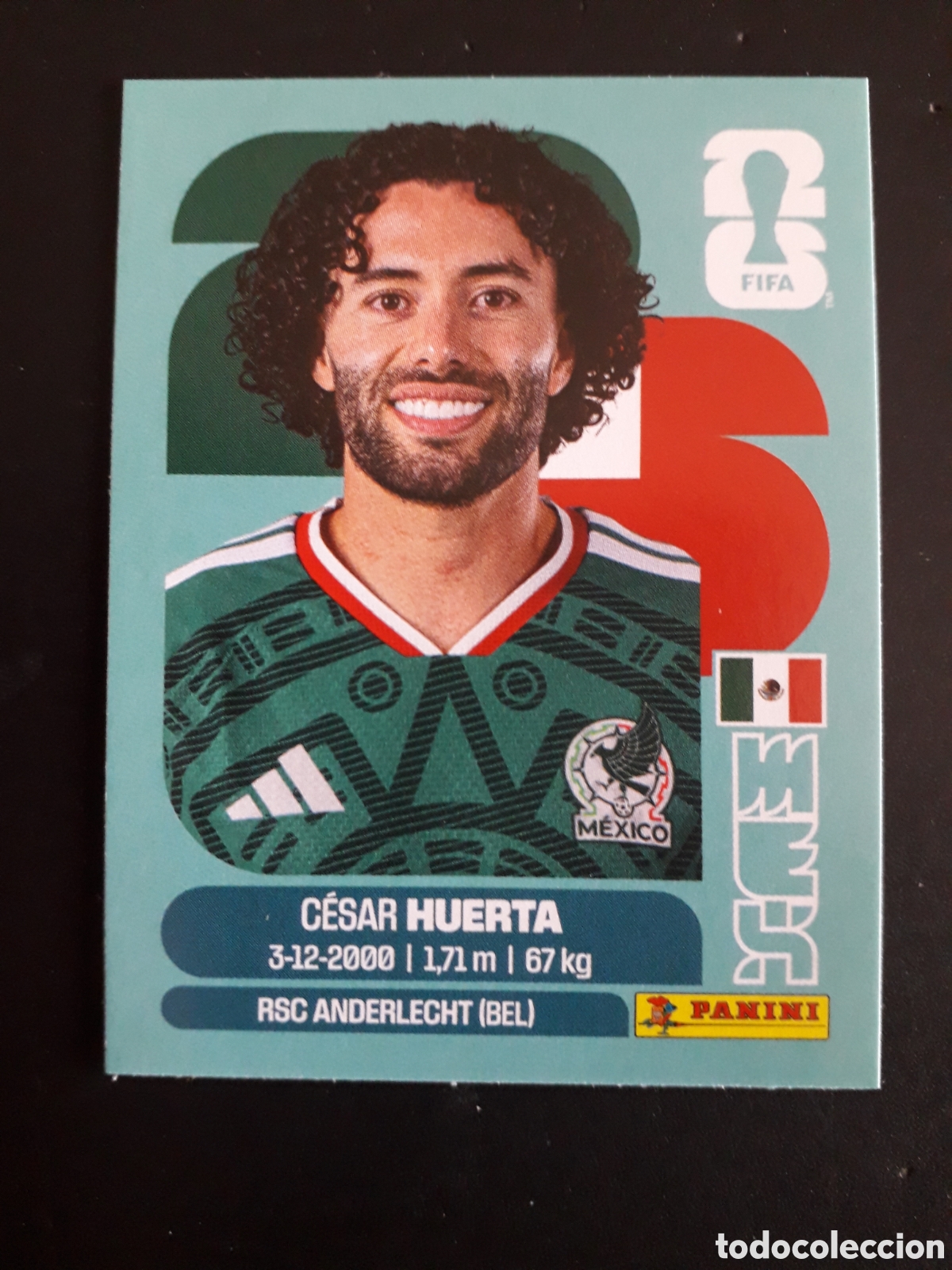 Cromos de F&uacute;tbol: HUERTA M&Eacute;XICO MEX 20 MUNDIAL F&Uacute;TBOL 2026 FIFA WORLD CUP PANINI SIN PEGAR PEDIDO M&Iacute;NIMO 3&euro;