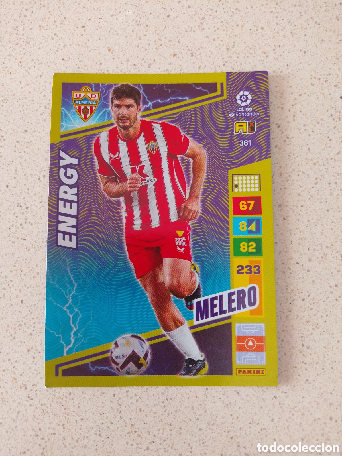 Cromos de F&uacute;tbol: CARTA 361 ENERGY MELERO ALMER&Iacute;A. ADRENALYN XL 22/23.