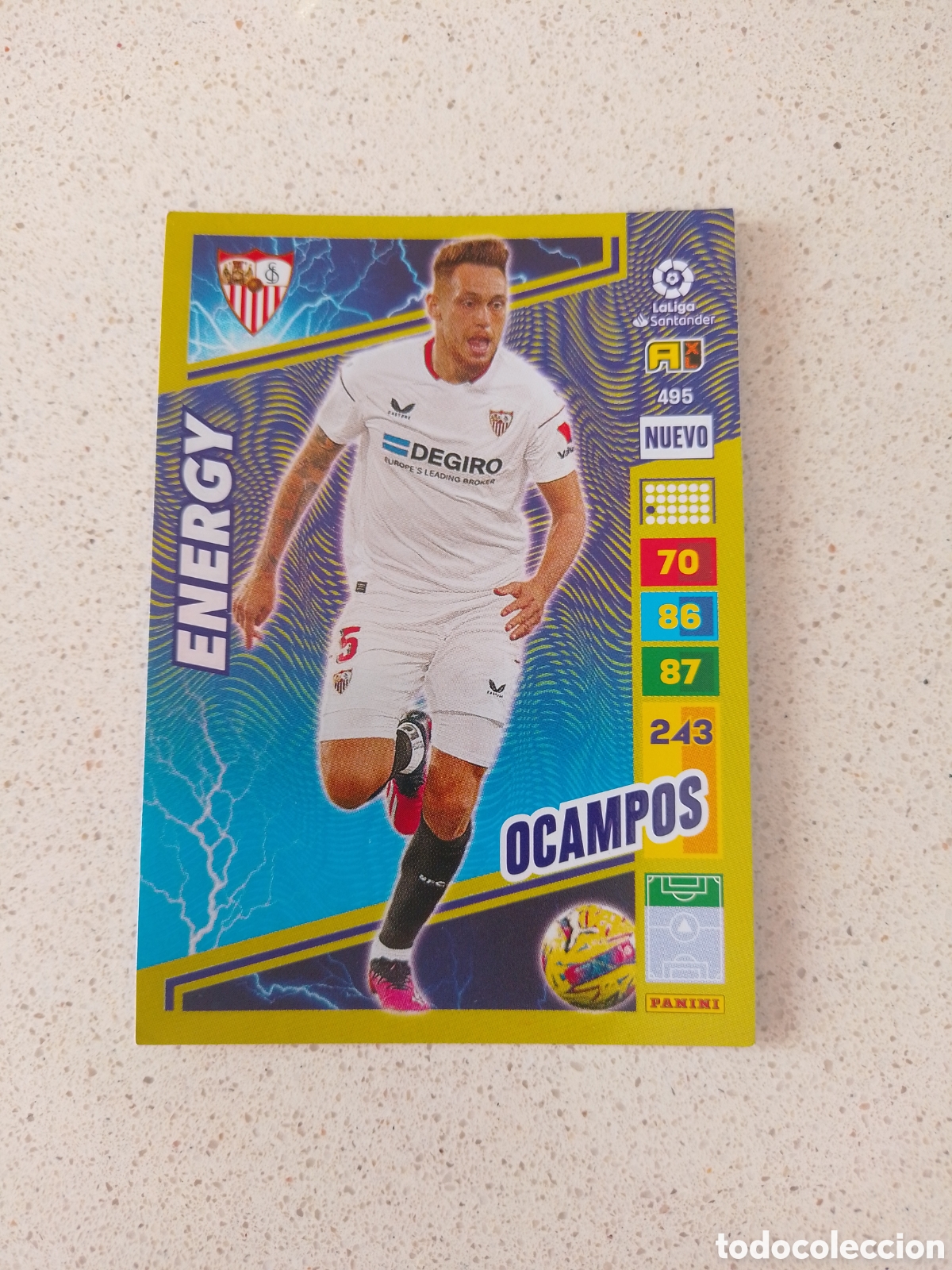 Cromos de F&uacute;tbol: CARTA 495 ENERGY OCAMPOS SEVILLA. ADRENALYN XL 22/23.