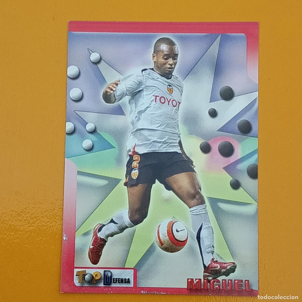 Football Stickers: 24 MIGUEL. VALENCIA CF. TOP 2006 MUNDICROMO