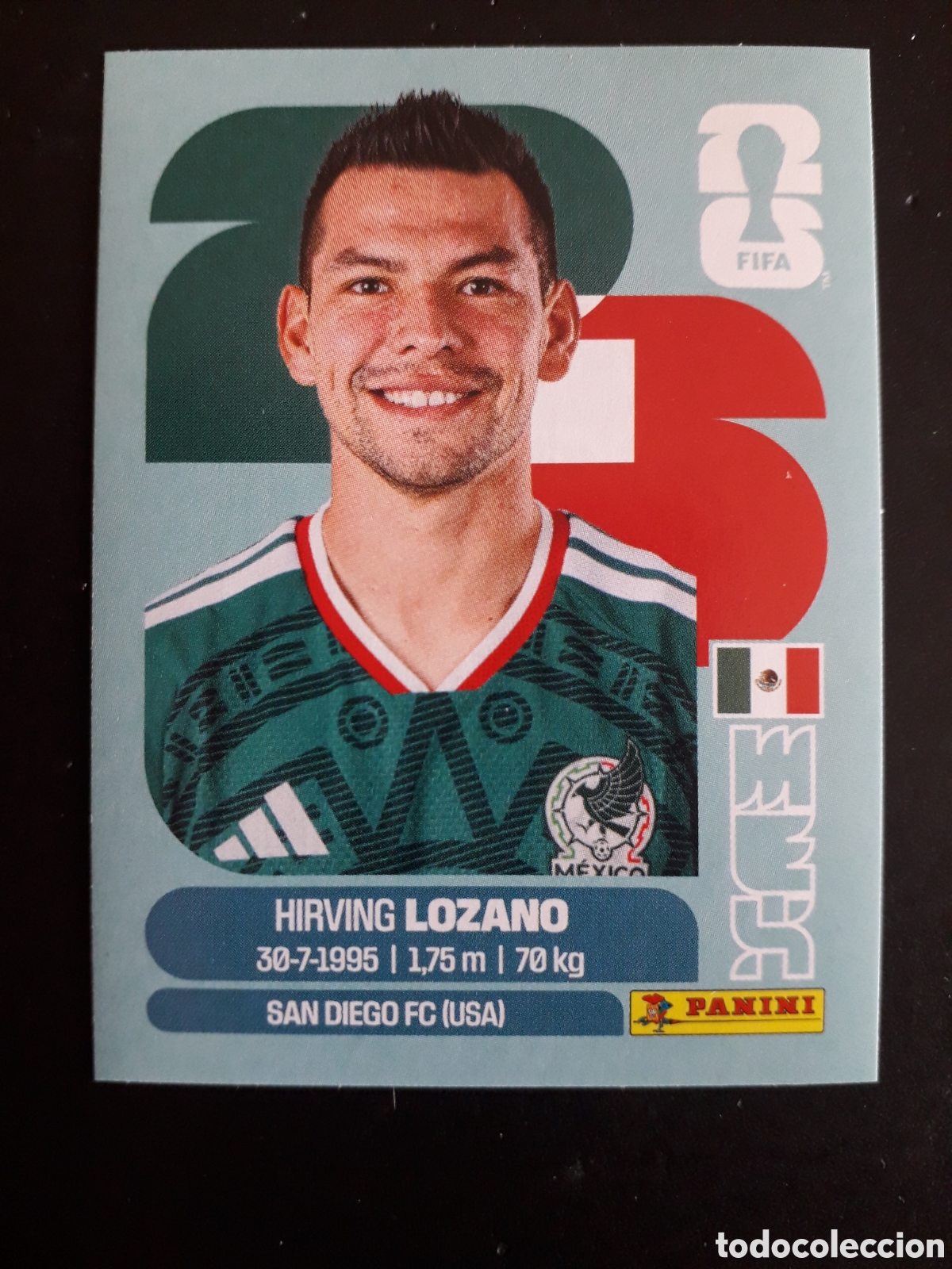 Cromos de Futebol: LOZANO M&Eacute;XICO MEX 15 MUNDIAL F&Uacute;TBOL 2026 FIFA WORLD CUP PANINI SIN PEGAR PEDIDO M&Iacute;NIMO 3&euro;