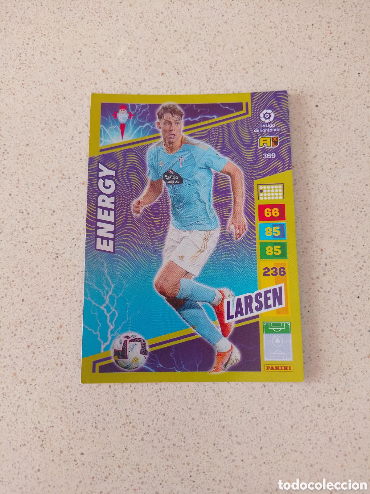 Fu&szlig;ball-Sticker: CARTA 369 ENERGY LARSEN CELTA DE VIGO. ADRENALYN XL 22/23.