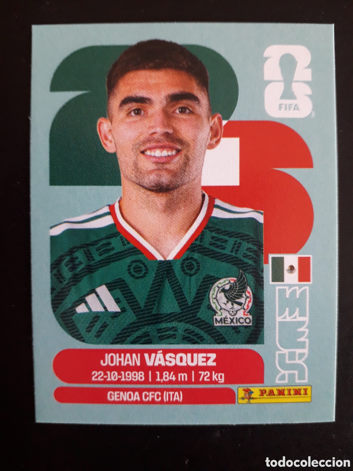 Fu&szlig;ball-Sticker: V&Aacute;SQUEZ M&Eacute;XICO MEX 3 MUNDIAL F&Uacute;TBOL 2026 FIFA WORLD CUP PANINI SIN PEGAR PEDIDO M&Iacute;NIMO 3&euro;.