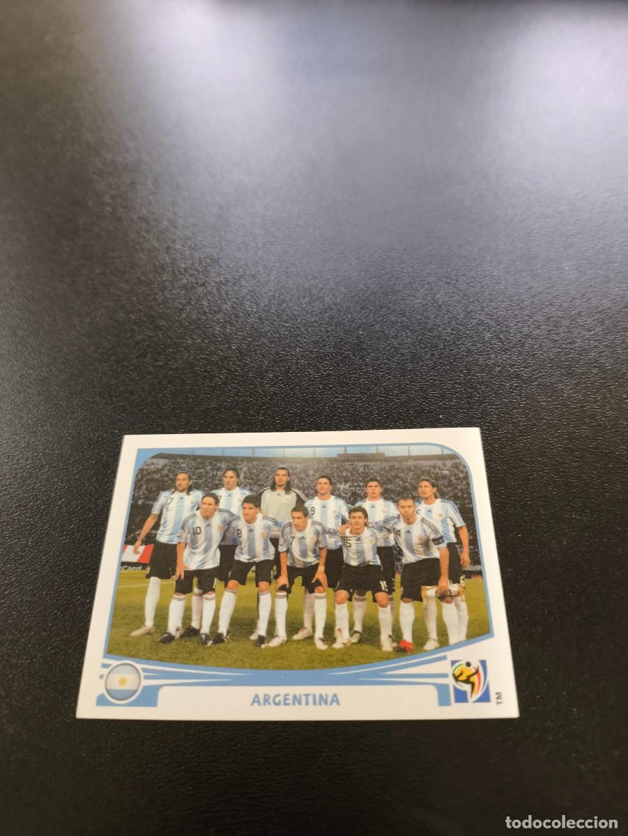 Cromos de F&uacute;tbol: 106 TEAM EQUIPO MESSI ARGENTINA SIN PEGAR PANINI FIFA WORLD CUP MUNDIAL SUDAFRICA 2010