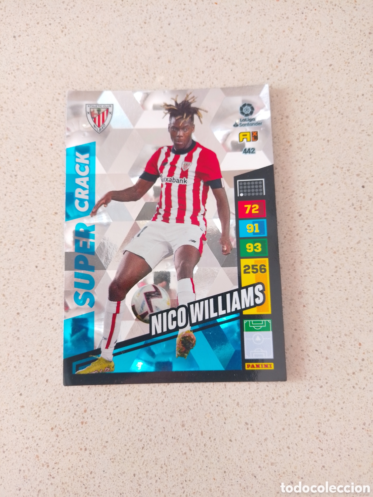 Cromos de F&uacute;tbol: CARTA 442 SUPER CRACK NICO WILLIAMS ATHLETIC CLUB DE BILBAO. ADRENALYN XL 22/23.