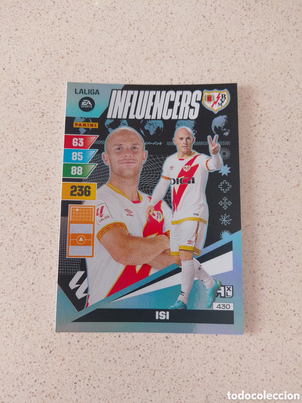 Cromos de F&uacute;tbol: CARTA 430 INFLUENCERS ISI RAYO VALLECANO. ADRENALYN XL 23/24.
