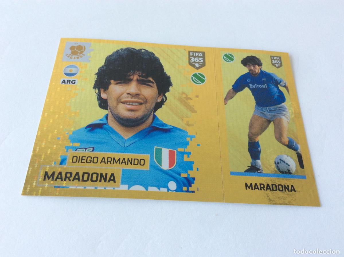 Cartes &agrave; collectionner de Football: 463 Diego Armando Maradona Trasera Gris Cromo Sticker FIFA 365 2018 2019 18 19 Panini