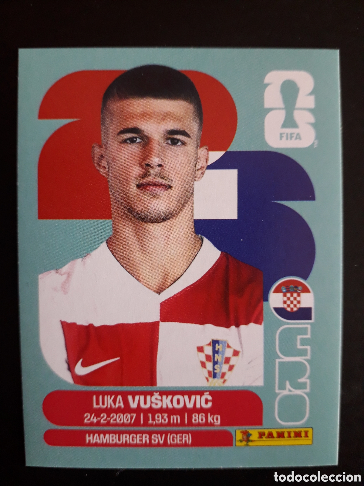 Cartes &agrave; collectionner de Football: VU&Scaron;KOVIC CROACIA CRO 6 MUNDIAL F&Uacute;TBOL 2026 FIFA WORLD CUP PANINI SIN PEGAR PEDIDO M&Iacute;NIMO 3&euro;