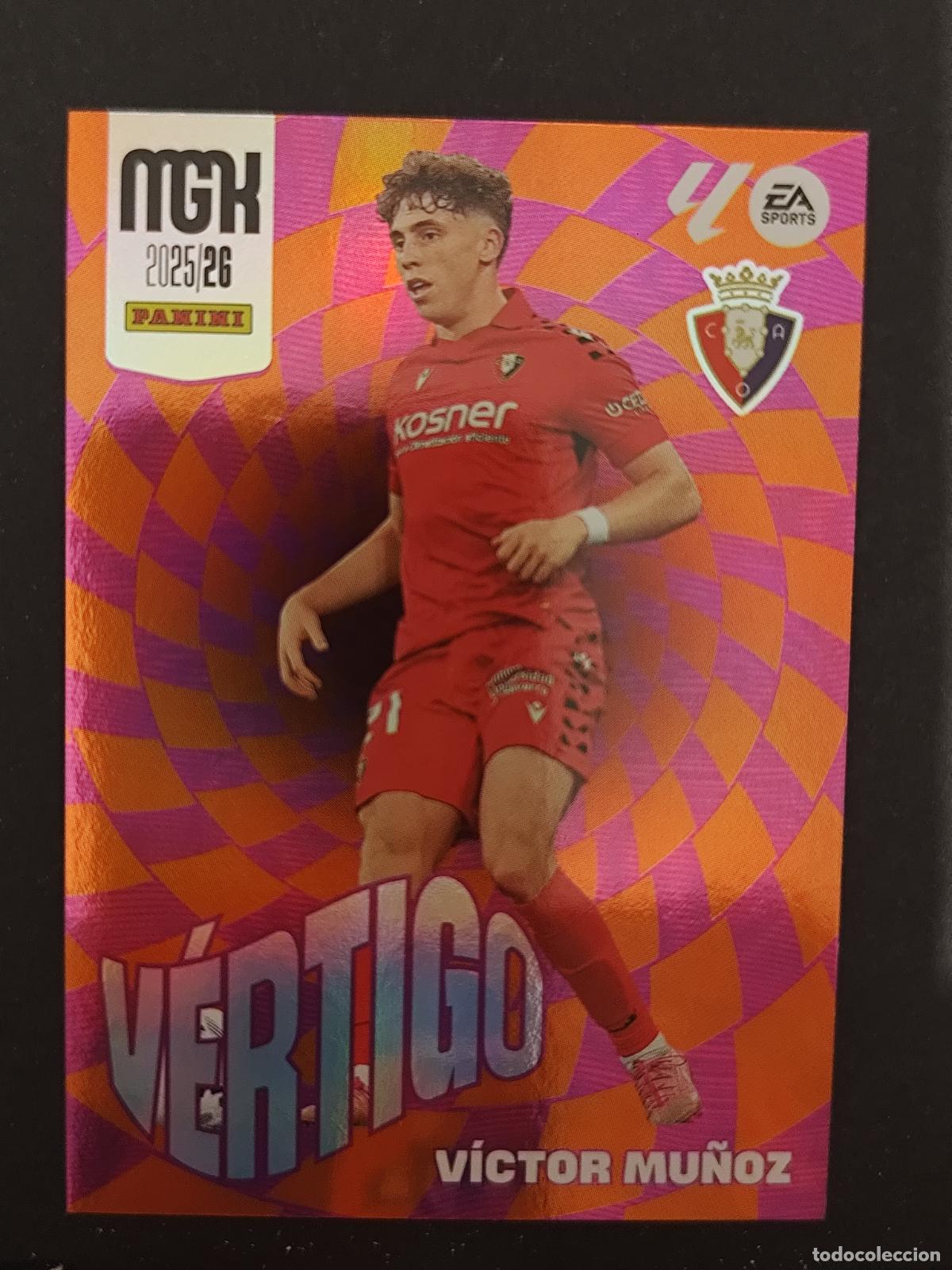Cromos de F&uacute;tbol: 510 V&Iacute;CTOR MU&Ntilde;OZ OSASUNA V&Eacute;RTIGO MEGACRACKS 2025 2026 25 26