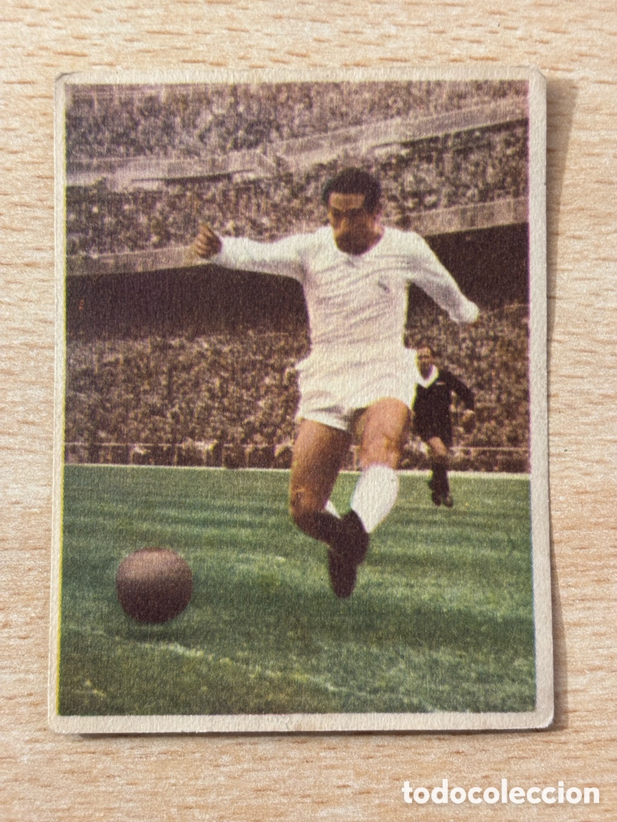 Cromos de F&uacute;tbol: # 118 Gento Real Madrid Editorial Triunfo Futbol y Ases en Acci&oacute;n 1959-60 sin pegar
