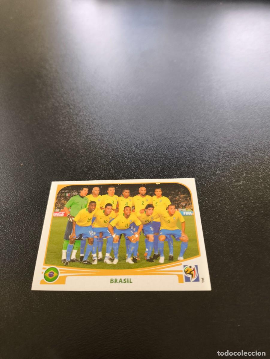 Cromos de F&uacute;tbol: 486 EQUIPO TEAM BRASIL BRAZIL SIN PEGAR PANINI FIFA WORLD CUP MUNDIAL SUDAFRICA 2010
