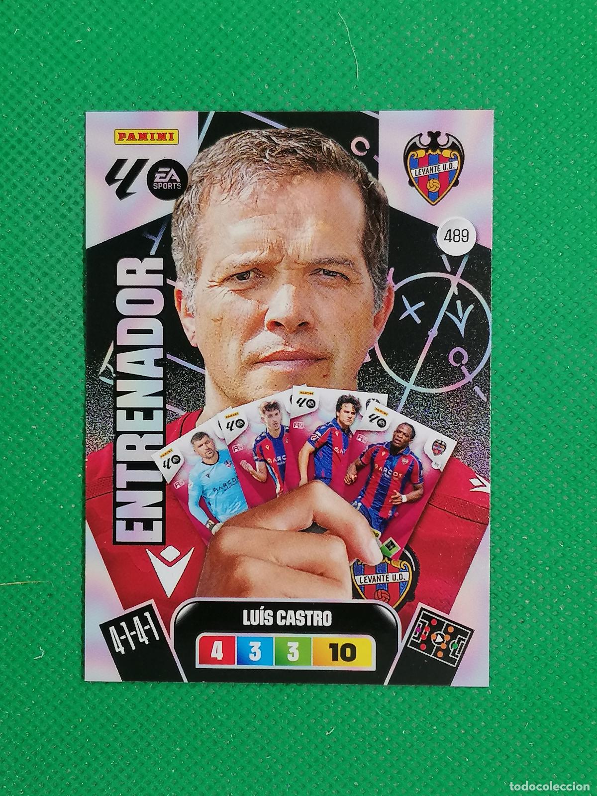 Cromos de F&uacute;tbol: 489 LUIS CASTRO LEVANTE ENTRENADOR ⚽ LIGA ADRENALYN XL 2025 2026 25 26 ⚽