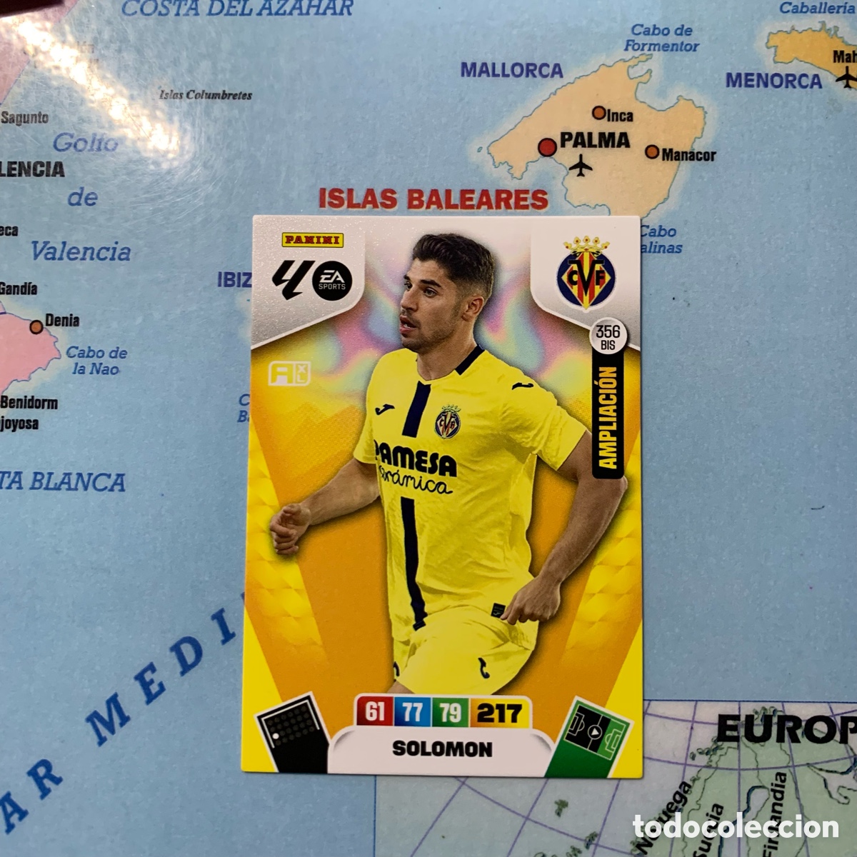 Cromos de F&uacute;tbol: Solomon ampliacion n&uacute;mero 356 Bis Del Villarreal cromo adrenalyn XL 25-26 2025-2026