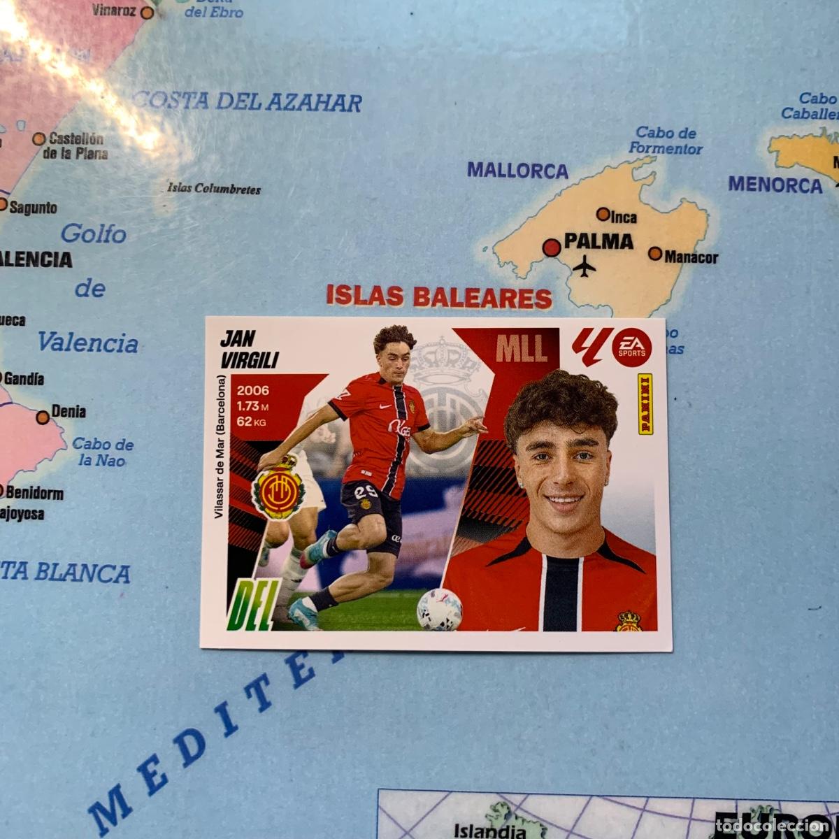 Cromos de F&uacute;tbol: Jan Virgili &uacute;ltimo fichaje n&uacute;mero 49 Del Mallorca cromo liga este 25-26 2025-2026