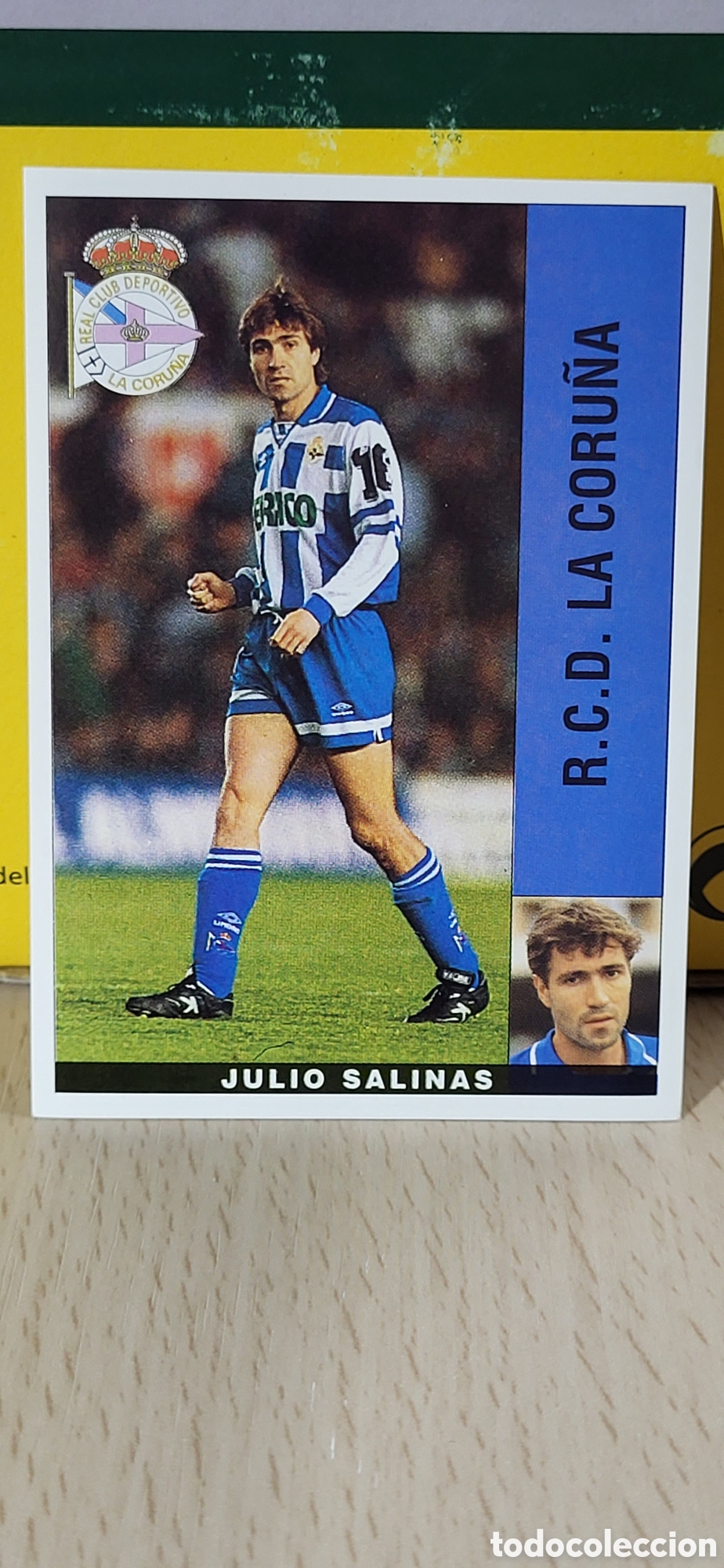 Cromos de F&uacute;tbol: JULIO SALINAS R.C.D. LA CORU&Ntilde;A LIGA 95 96 DE FUTBOL PROFESIONAL PANINI