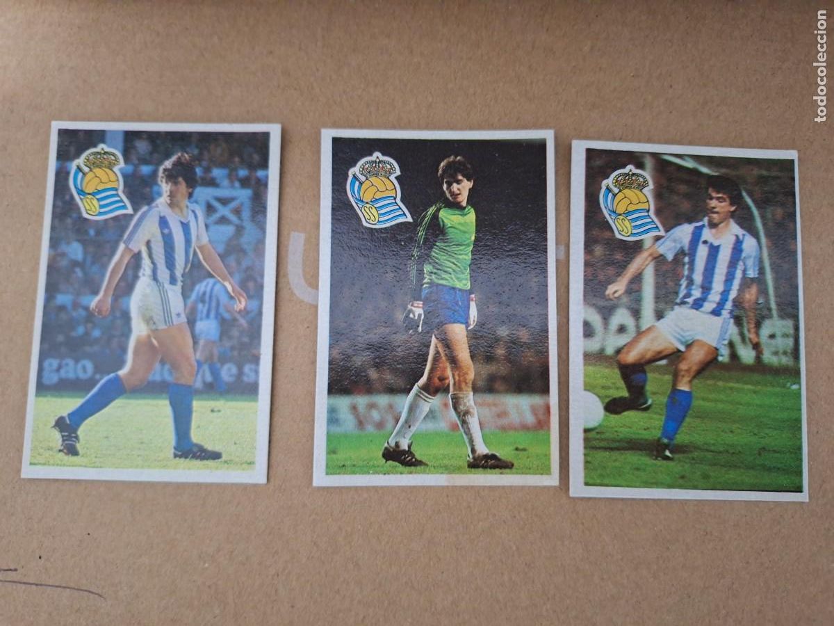 Fu&szlig;ball-Sticker: LIGA 84 85 CROMOESPORT MARADONA LOTE 3 CROMOS NUNCA PEGADO REAL SOCIEDAD elduayen celayeta cortabarr