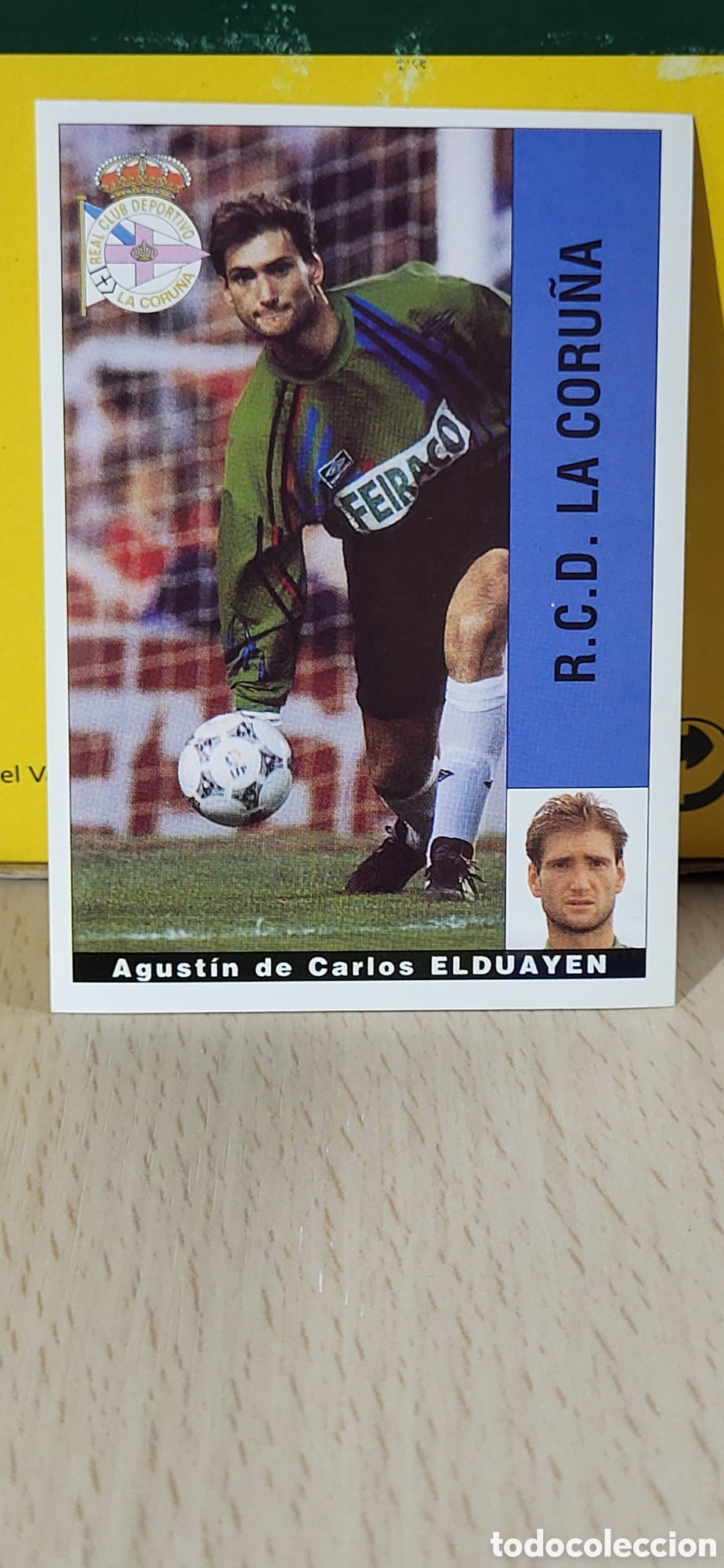 Football Stickers: AGUSTIN DE CARLOS ELDUAYEN R.C.D. LA CORU&Ntilde;A LIGA 95 96 DE FUTBOL PROFESIONAL PANINI