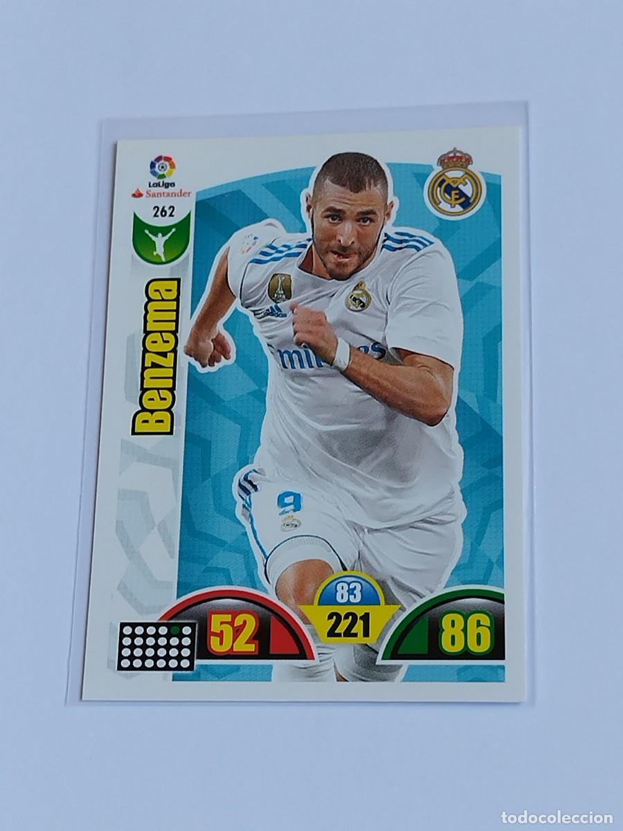 Cromos de F&uacute;tbol: BENZEMA #262 REAL MADRID - ADRENALYN XL LA LIGA SANTANDER 2017 2018 - PANINI 17 18 CROMO