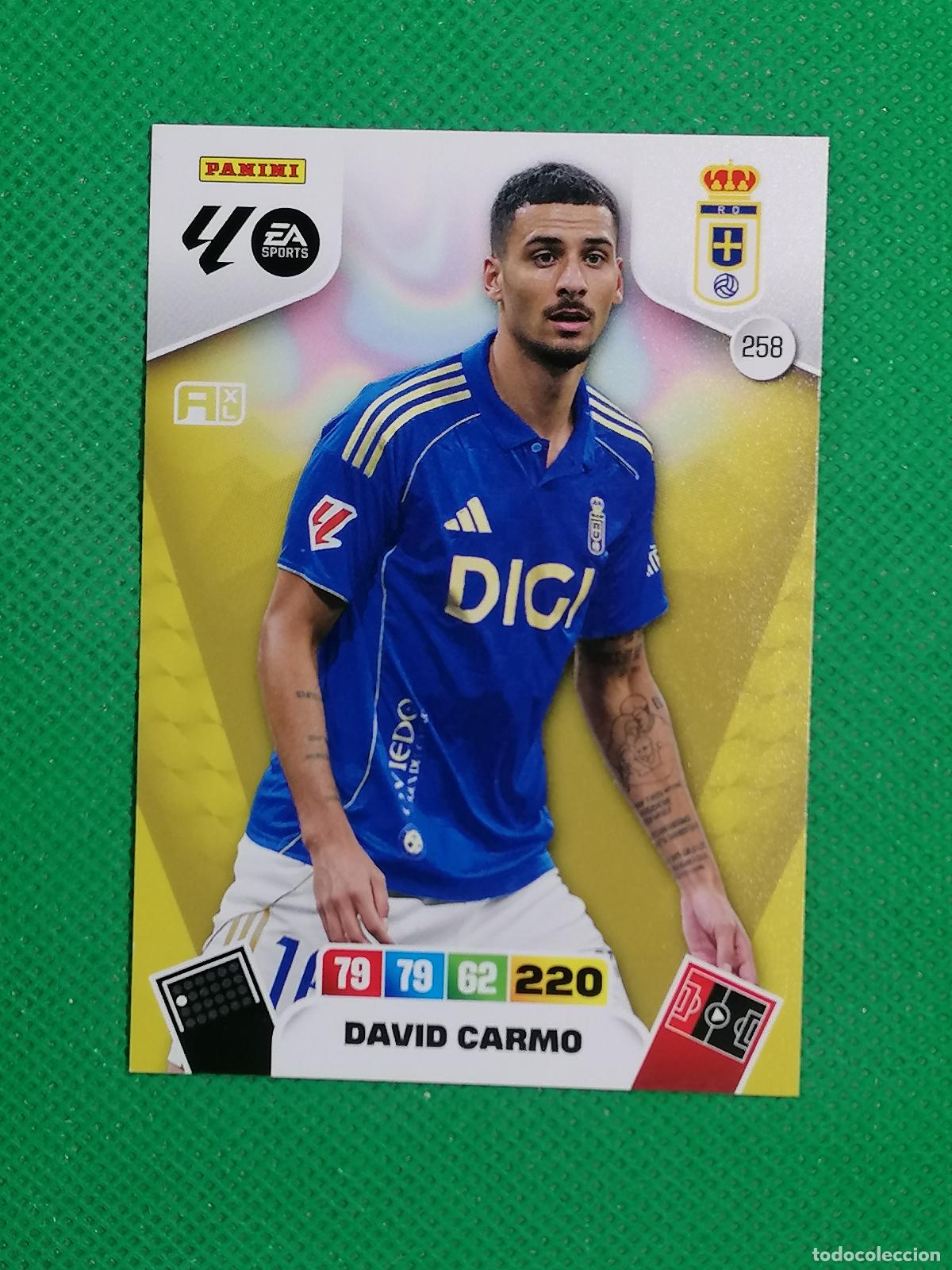 Cromos de F&uacute;tbol: 258 DAVID CARMO REAL OVIEDO ⚽ LIGA ADRENALYN XL 2025 2026 25 26 ⚽