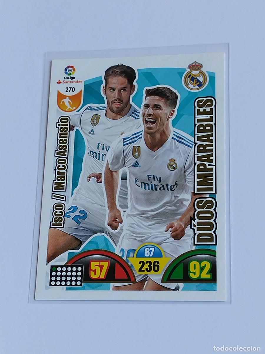 Cromos de F&uacute;tbol: ISCO MARCO ASENSIO D&Uacute;OS IMPARABLES #270 REAL MADRID - ADRENALYN XL LA LIGA 2017 2018 - PANINI 17 18