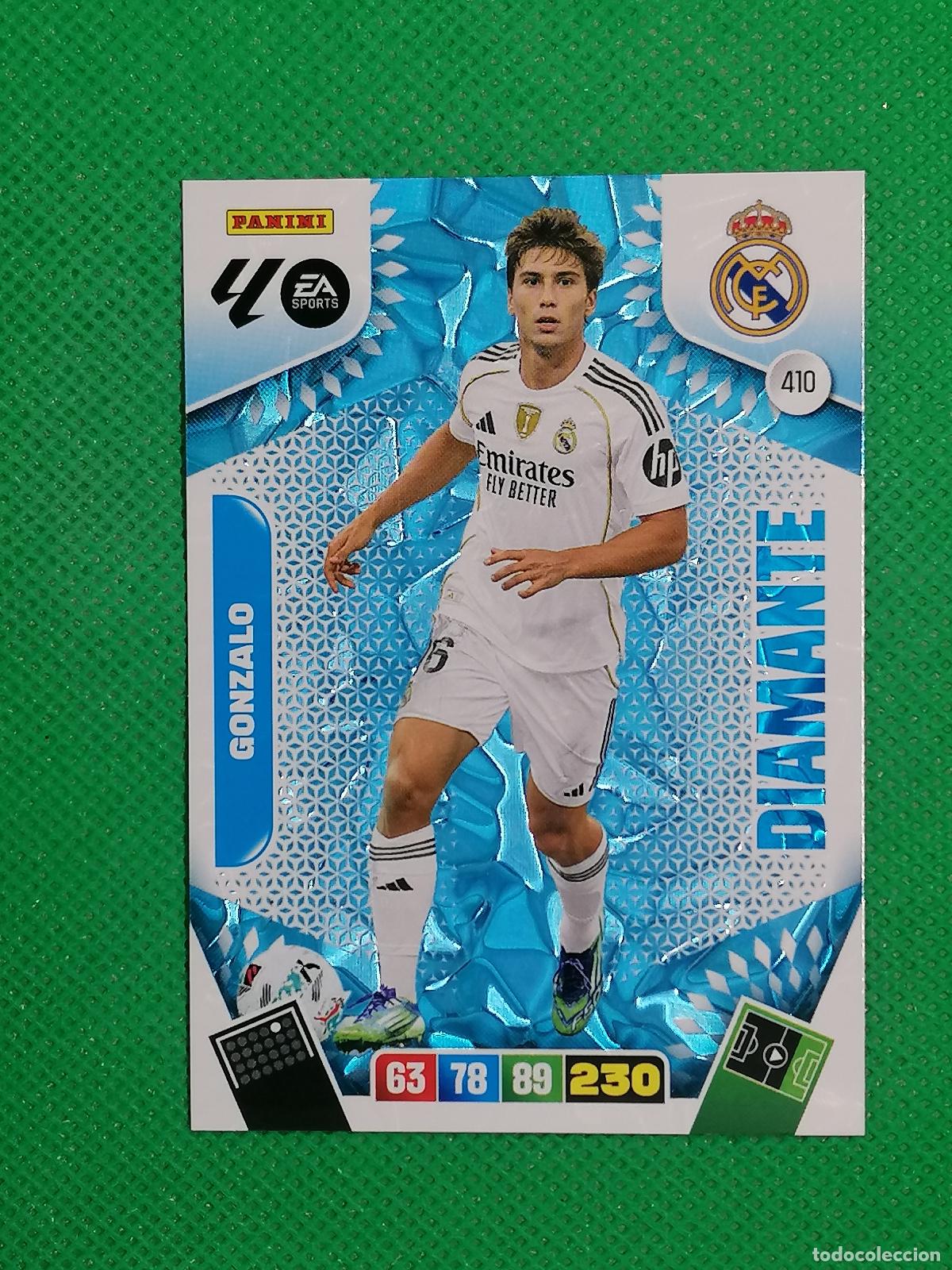 Football Stickers: 410 GONZALO REAL MADRID DIAMANTE ⚽ LIGA ADRENALYN XL 2025 2026 25 26 ⚽
